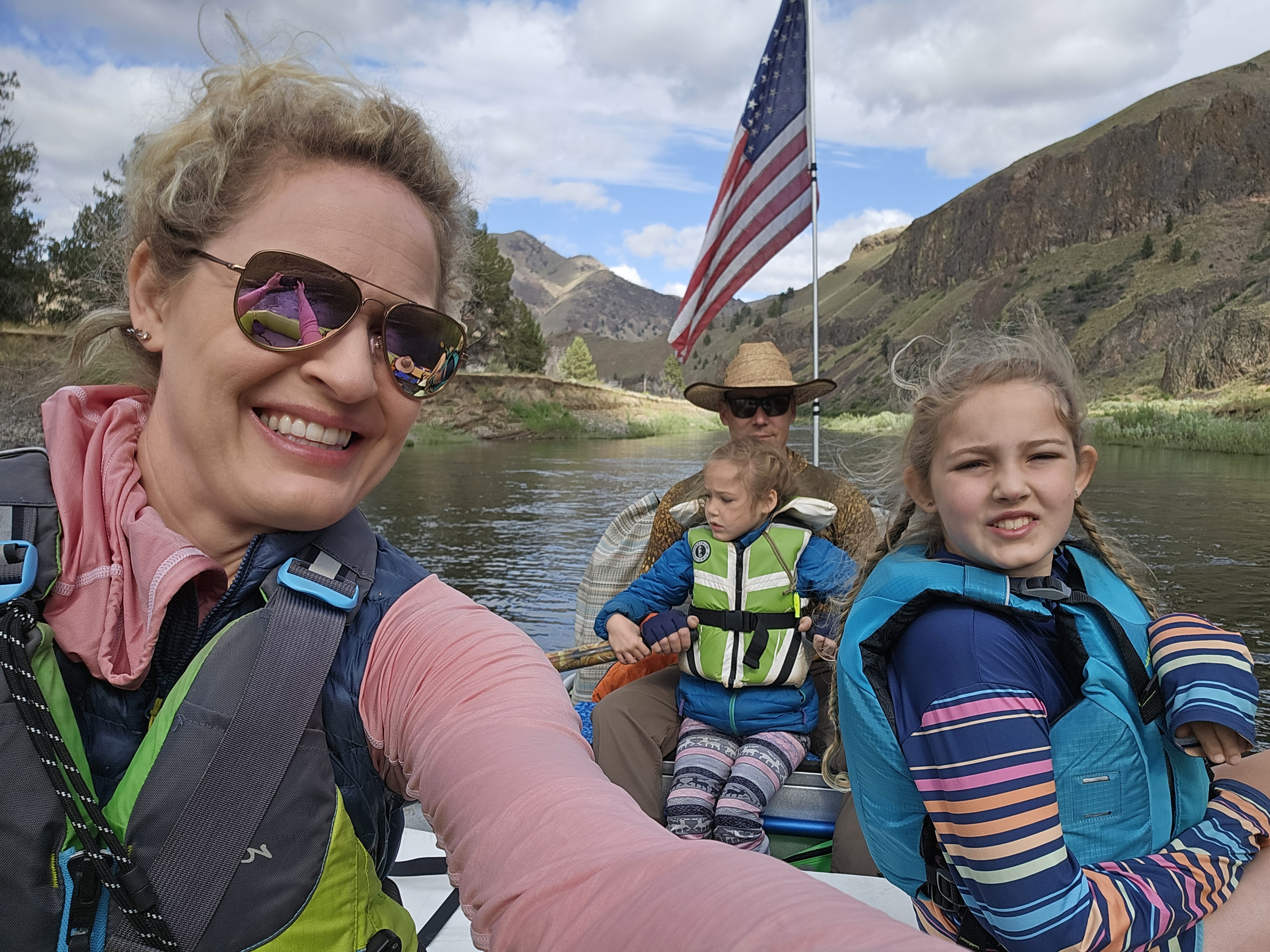 webber_3 Sarah Webber, MD, in a row boat on the river with her family.