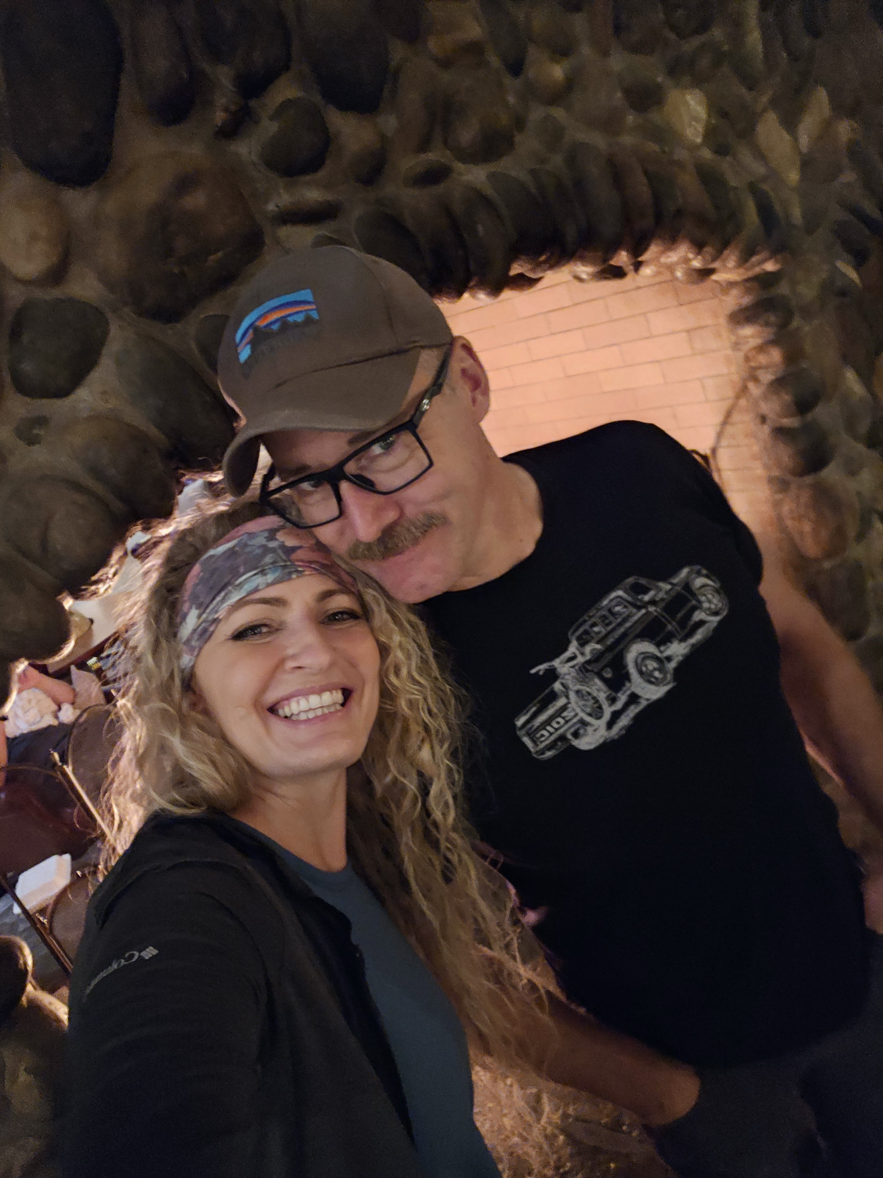 webber_5 Dr. Webber poses with her husband under a rock arch.