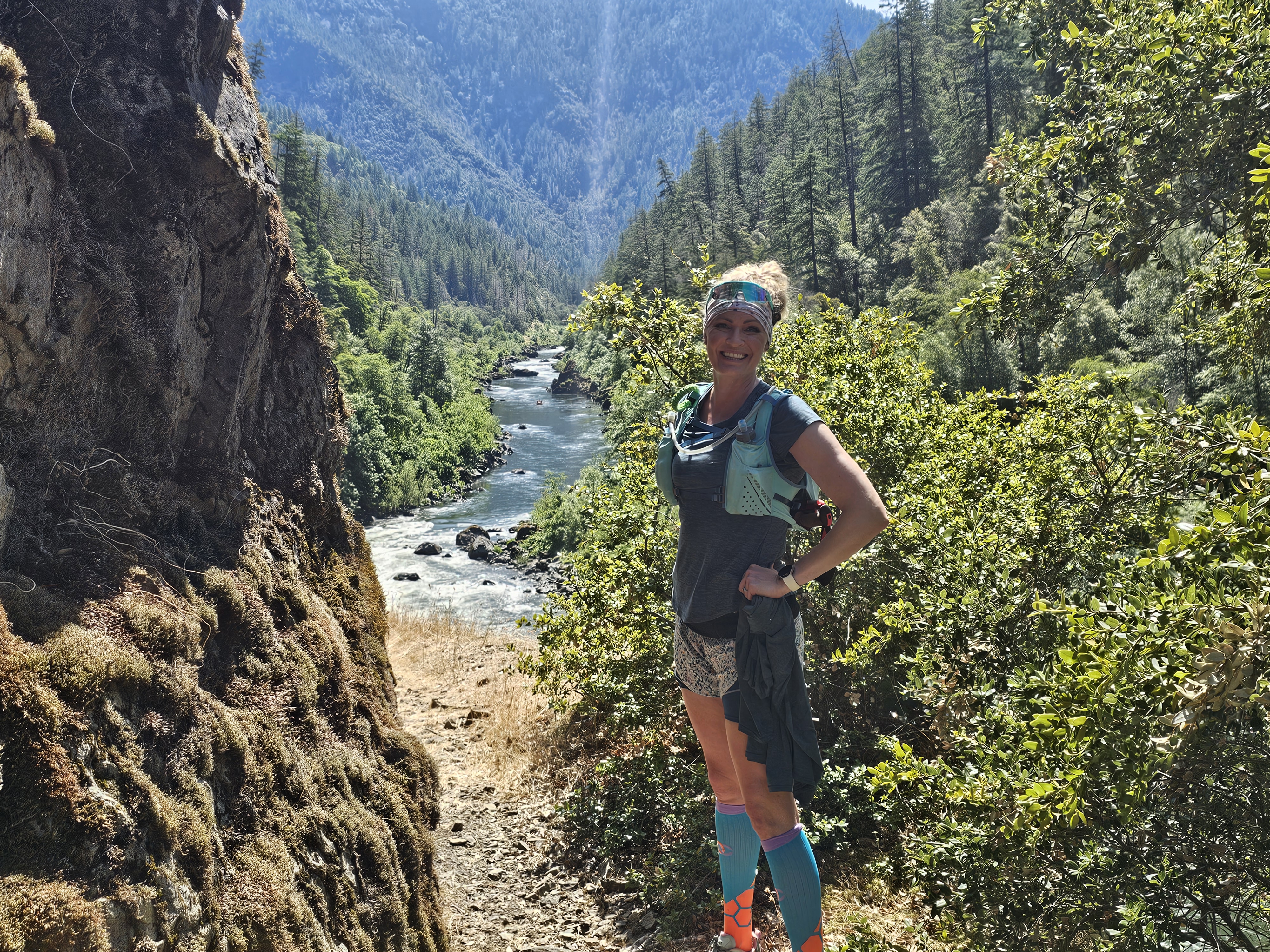 webber_2 Sarah Webber, MD, hikes near a river in the mountains.