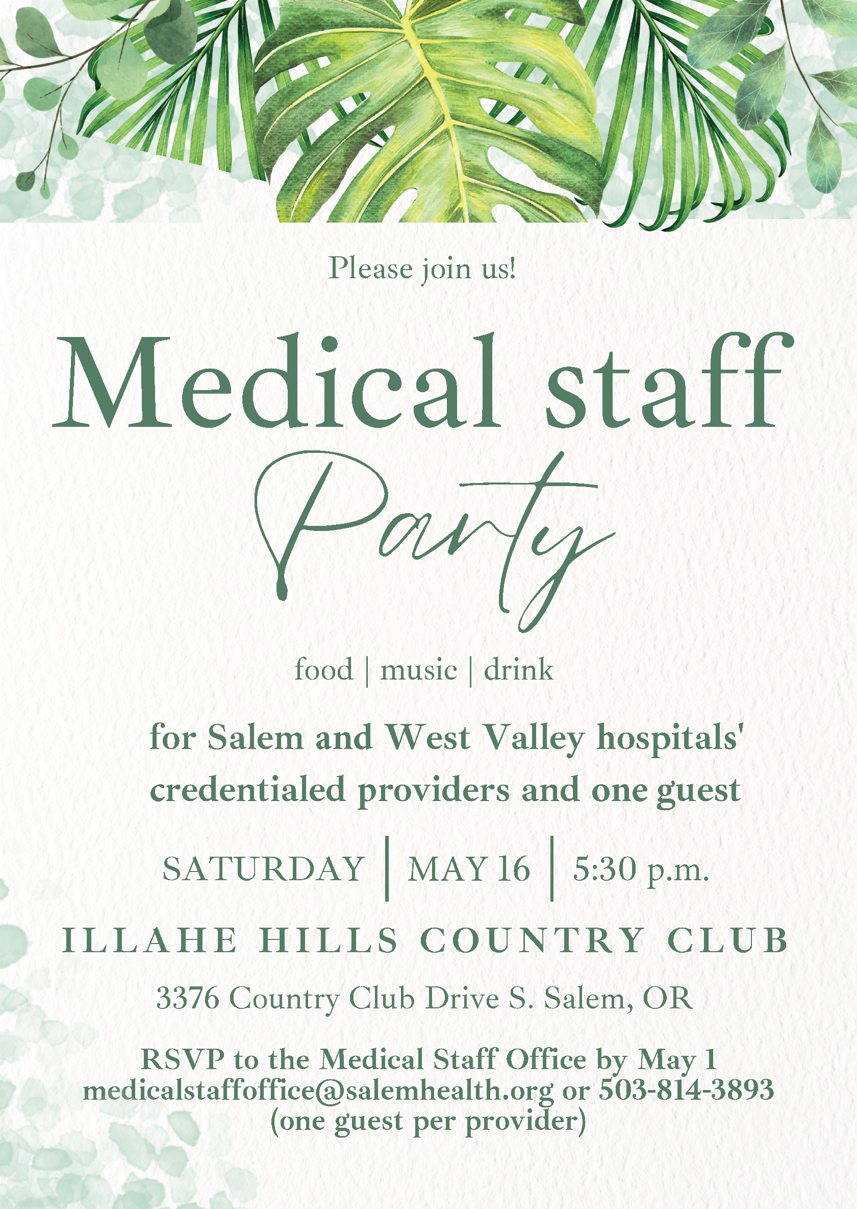Medical Staff Party Invitation