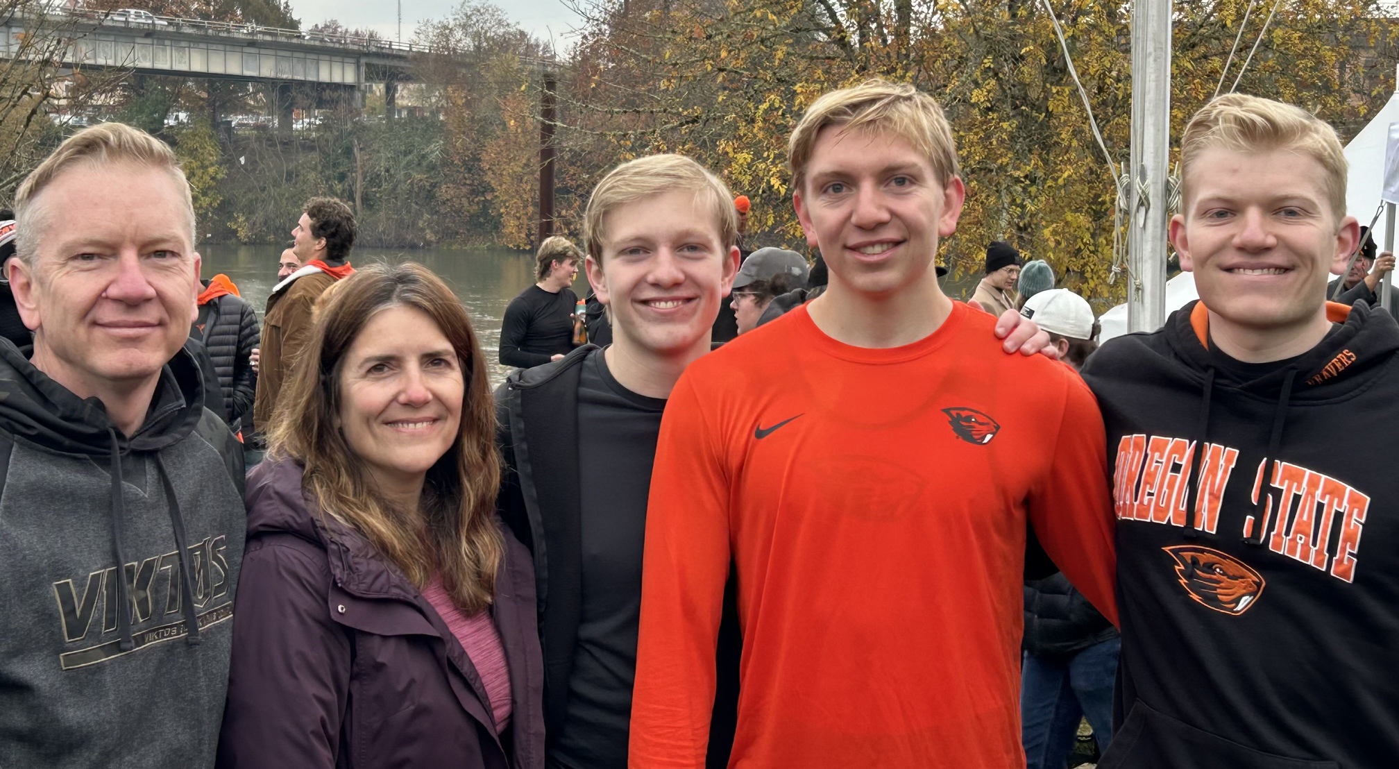 OSU Dr. Mikeska with his wife and three boys at Oregon State University.