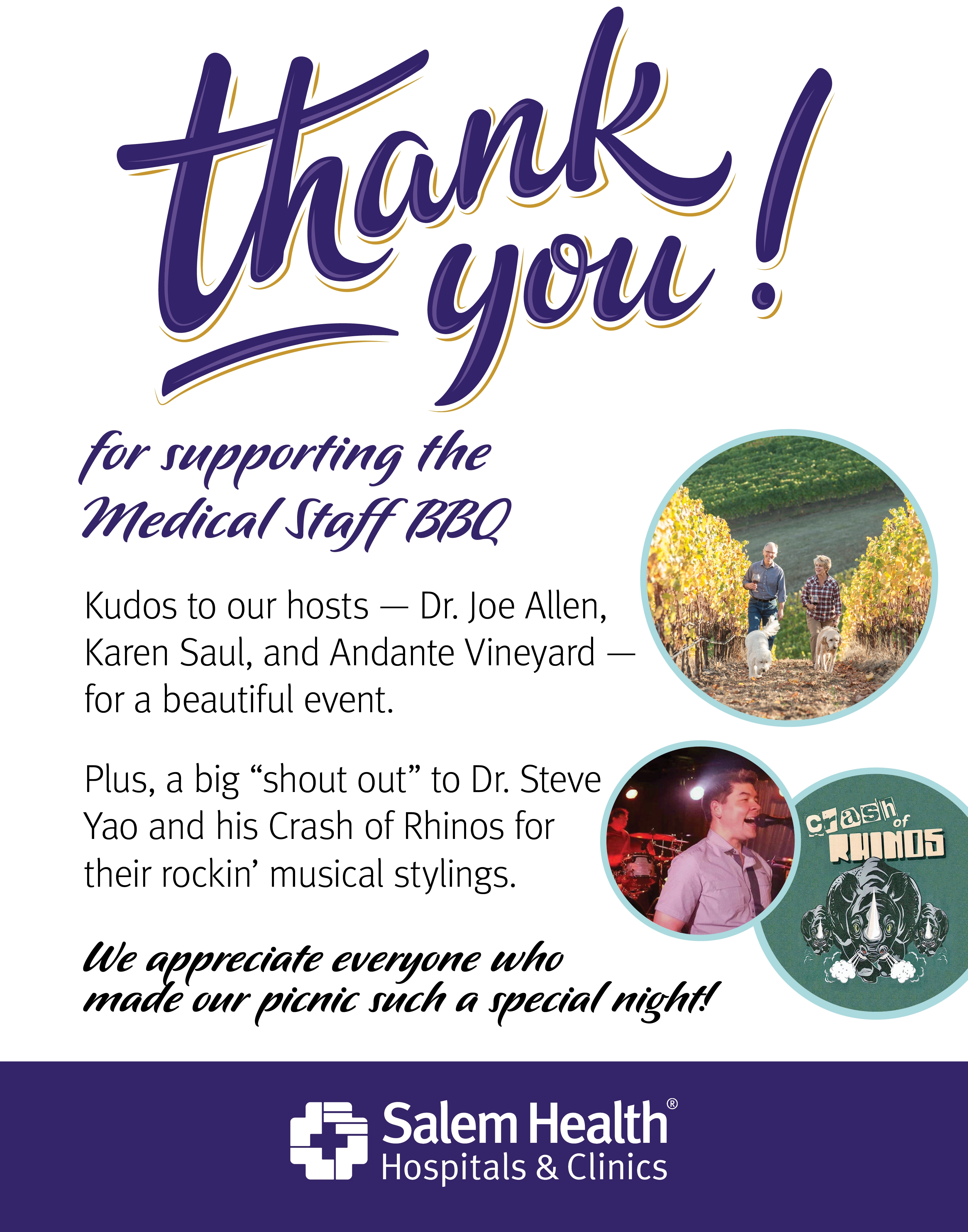 med staff bbq thank you