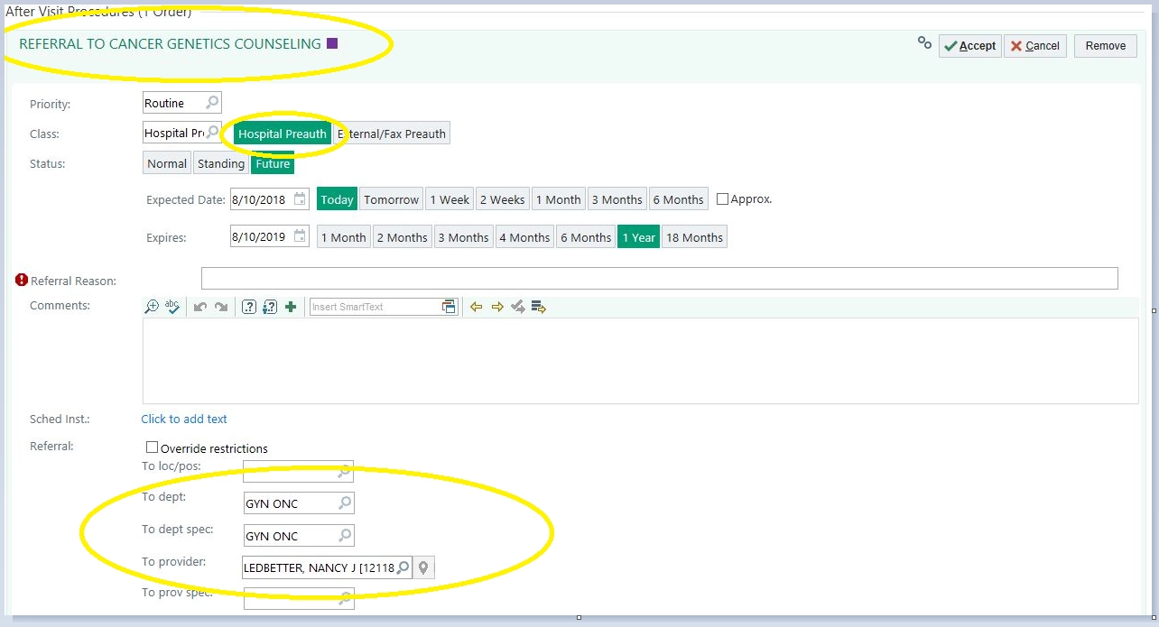 cancer genetics referral highlighted cancer genetics referral highlighted