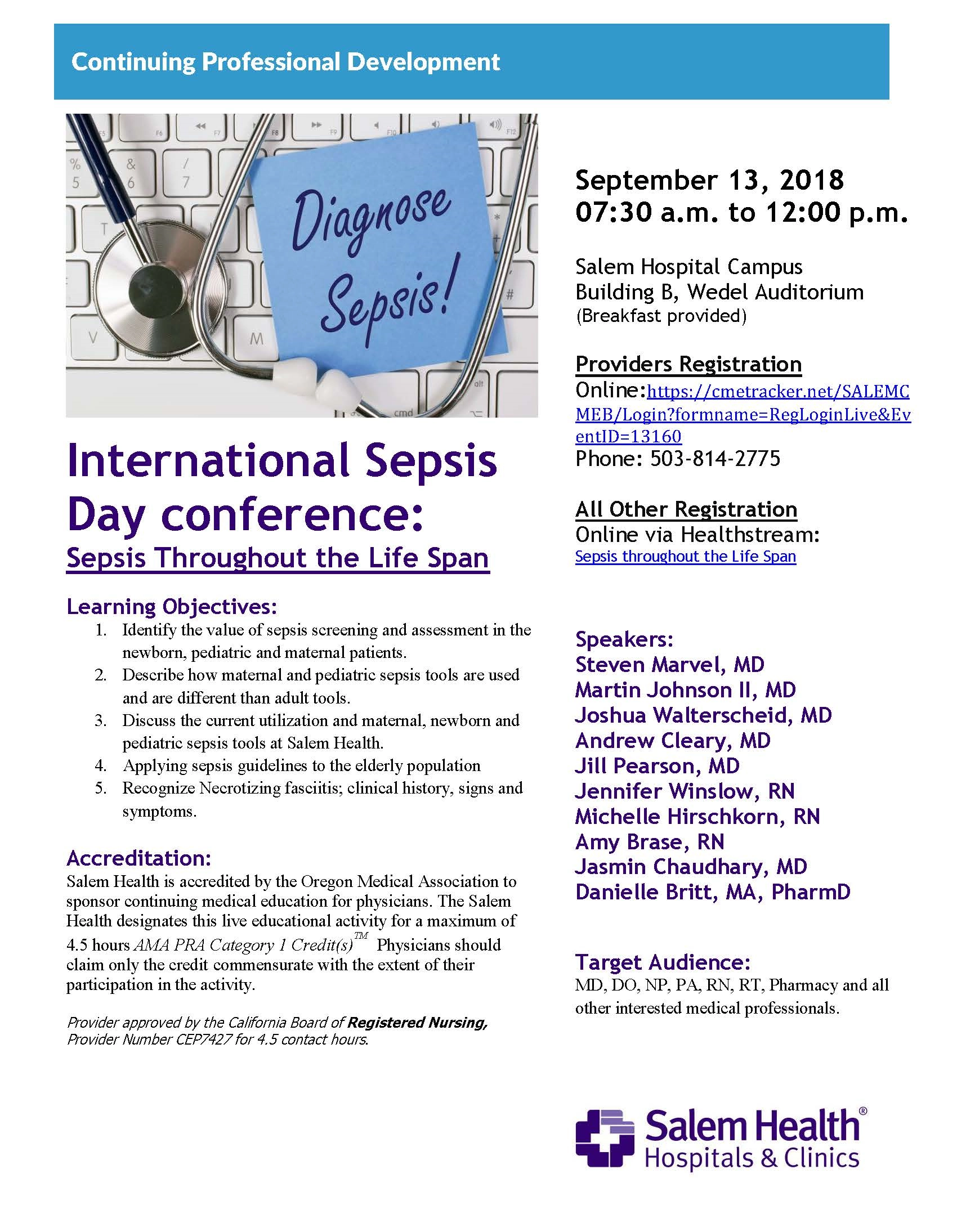 International Sepsis Day flyer