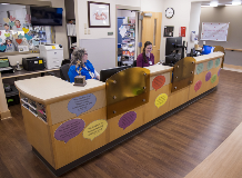 Mother Baby Unit nurses' station at Salem Hospital's Family Birth Center in Salem Oregon