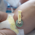 Newborn security tag at Salem Hospital Family Birth Center