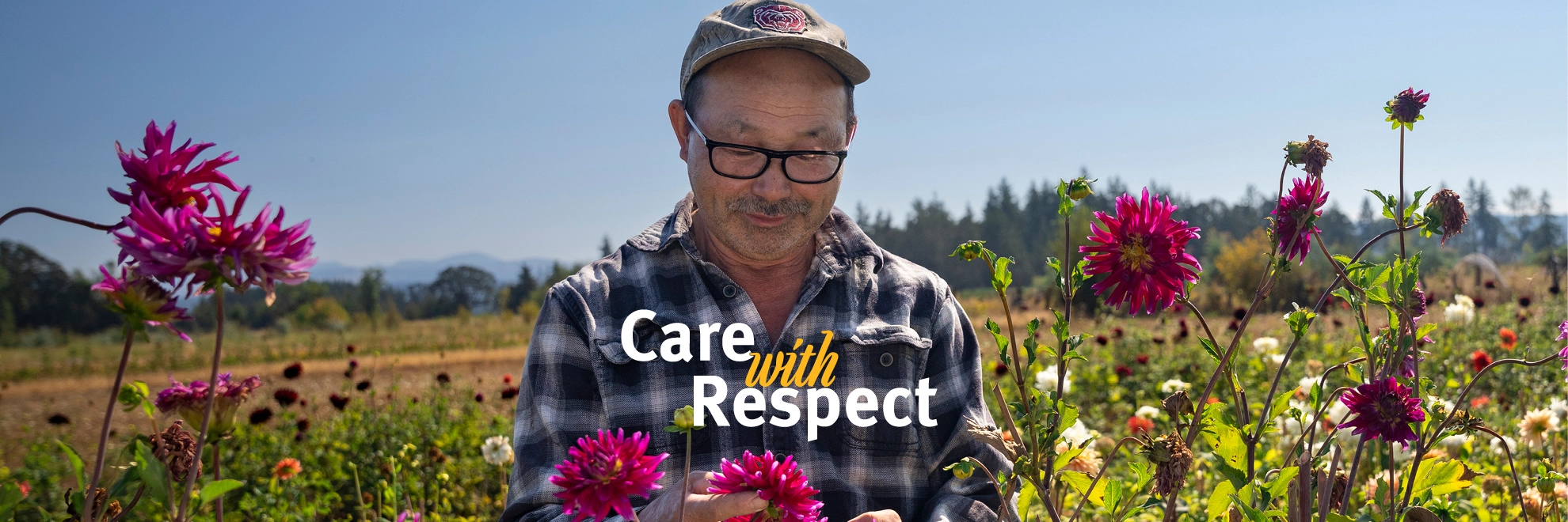 Care with Respect 2022 Christopher in flower field - English