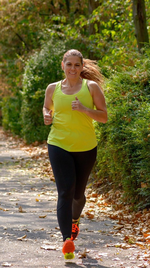 Woman jogging in a park