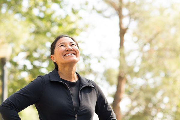 Cancer survivor tackling the day