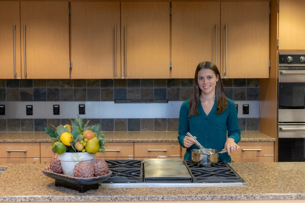 Teresa Pimentel in the CHEC kitchen