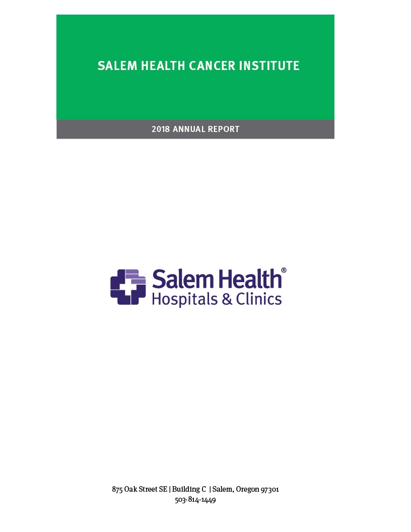 SHCI annual report 2018 Cover of 2018 cancer institute annual report