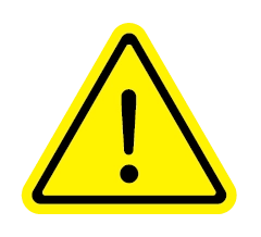 A triangular yellow street sign with an exclamation mark, indication caution.