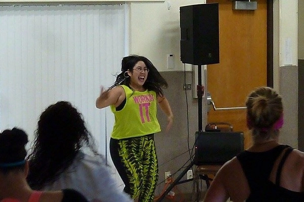 Mai Dotran, RN leads a fitness class.