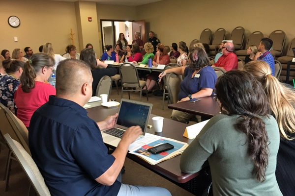 North Salem SIT members meet at Center 50+ to discuss serving their community