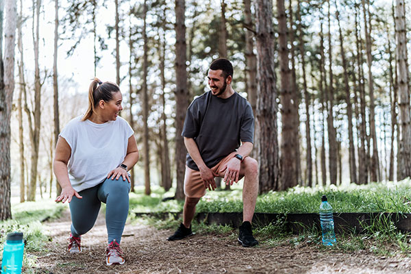 Friends keeping each other motivated