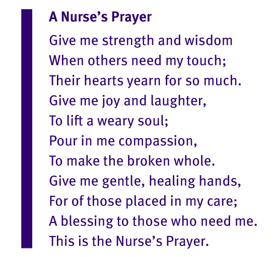 A nurse's prayer