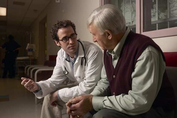 doctor discussion senior man doctor discussion senior man
