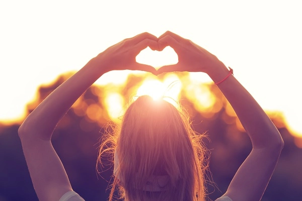 heart sunset