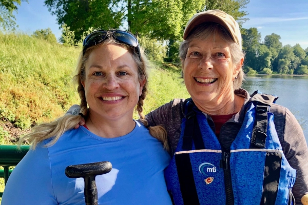 Photo of team founders Julie B (left) and Patty S (right)