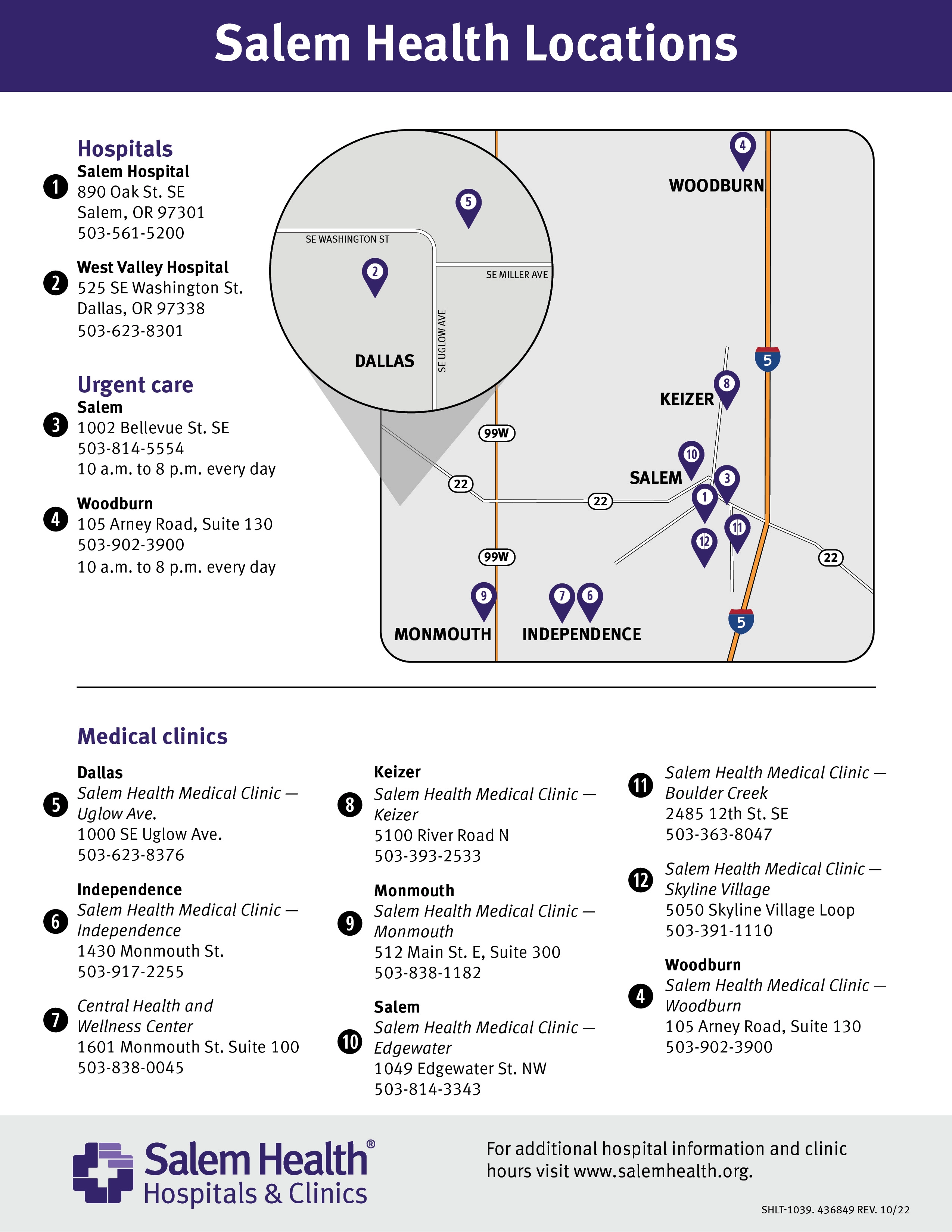 Visitor Map Patient Visitor Salem Health