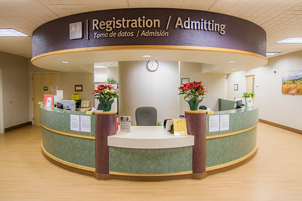 SHWV front desk registration area